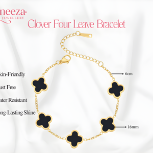 Clover four leaf bracelet size and measurement image Pakistan