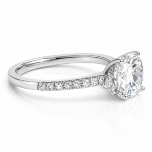 Silver Solitaire Crystal Ring for Women Side View Engagement Style Ring Pakistan