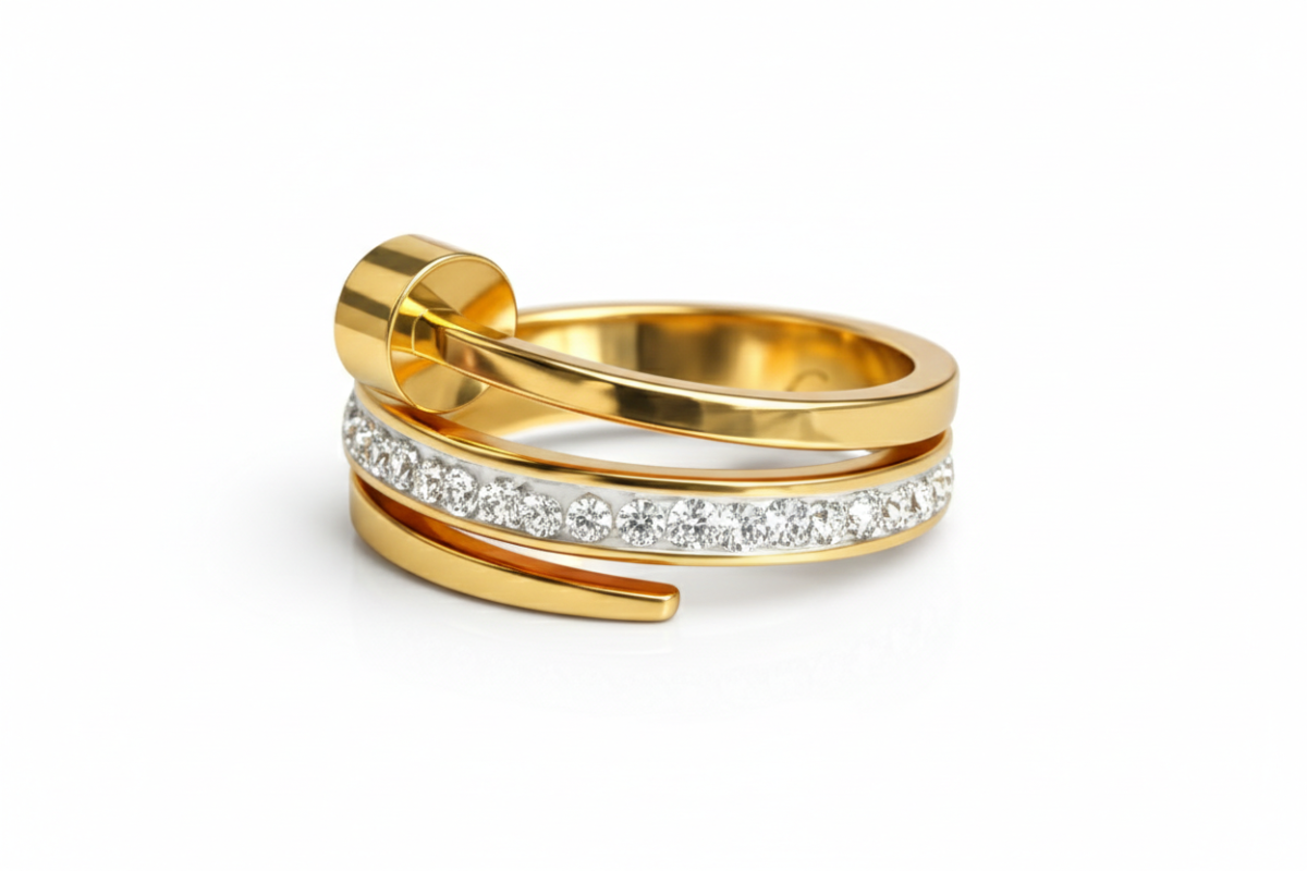 Artificial jewellery collection in Pakistan with gold plated earrings, pearl studs, and stainless steel rings by Zaneeza Jewellery