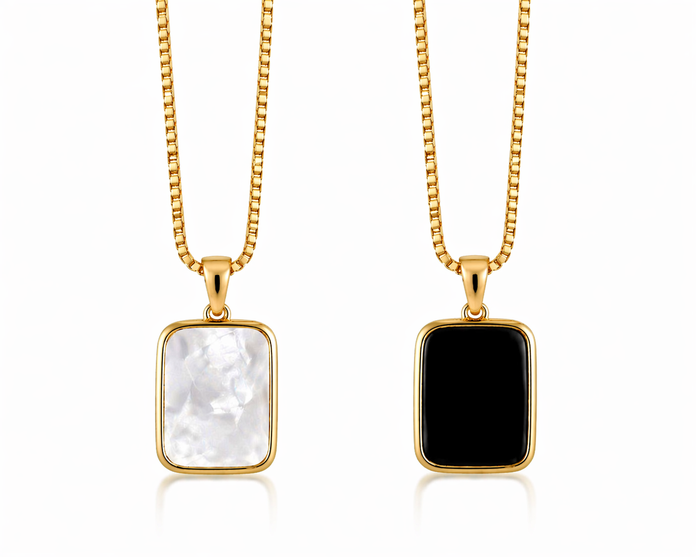 gold plated double sided pendant necklace minimalist jewelry Pakistan